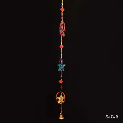 آویز برنجی و پارچه هندی