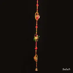 آویز برنجی و پارچه هندی