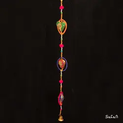 آویز برنجی و پارچه هندی