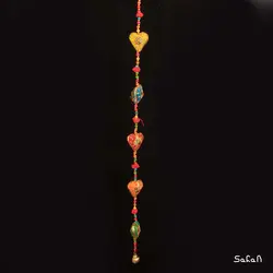 آویز برنجی و پارچه هندی