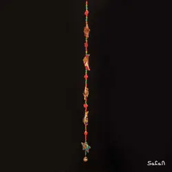 آویز برنجی و پارچه هندی