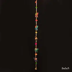 آویز برنجی و پارچه هندی