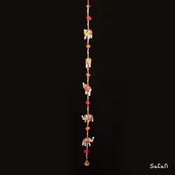 آویز برنجی و پارچه هندی