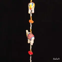 آویز برنجی و پارچه هندی