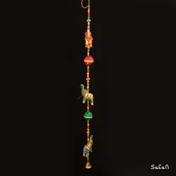 آویز برنجی و پارچه هندی