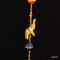 آویز برنجی و پارچه هندی