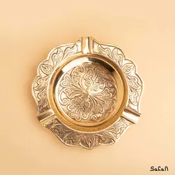 زیر سیگاری برنجی طلایی مدل گلاب