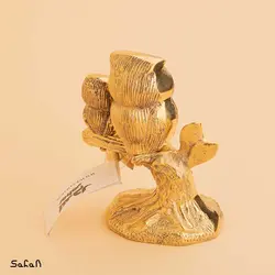 مجسمه جغد برنج و صدف 6476