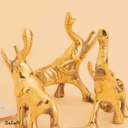 مجسمه گوزن جفت برنج و صدف 6470