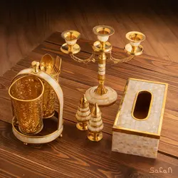 ست دکوراسیون برنج و صدف کد 412