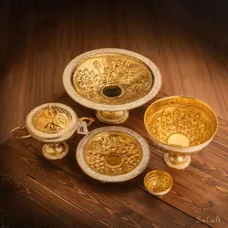 ست پذیرایی برنج و صدف کد 410