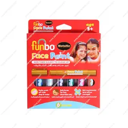 ماژیک گریم صورت فان بو مدل متالیک بسته 6 رنگ