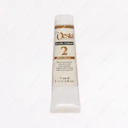 رنگ اکریلیک تک رنگ وستا 37 میلی لیتری کد Burnt Sienna 2