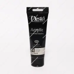 رنگ اکریلیک تک رنگ وستا 75 میلی لیتری کد Ivory Black 24