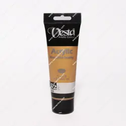 رنگ اکریلیک تک رنگ وستا 75 میلی لیتری کد Gold 52