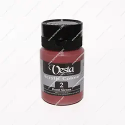 رنگ اکریلیک تک رنگ وستا 250 میل کد  Burnt Sienna 2