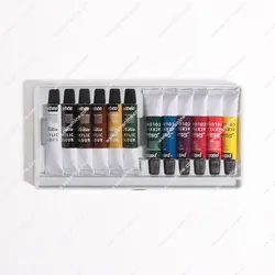 رنگ اکریلیک 12 رنگ 12 میلی لیتر پ ب او