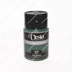 رنگ اکریلیک تک رنگ وستا 250 میل کد  Sap Green 37