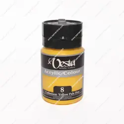 رنگ اکریلیک تک رنگ وستا 250 میل کد Cadmium Yellow Pale Hue 8