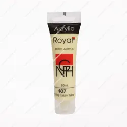 رنگ اکریلیک تک رنگ رویال 30 میل کد Gleamimg Canary Yellow 407