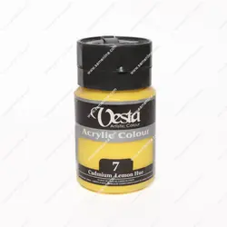 رنگ اکریلیک تک رنگ وستا 250 میل کد  Cadmium Lemon Hue 7
