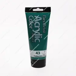 رنگ اکریلیک تک رنگ پارس آرتیست 200 میل کد  Viridian Hue 43