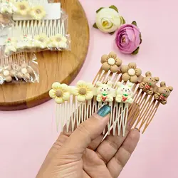 شانه سر دخترانه کرم قهوه ای - بشک