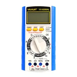 مولتی متر دیجیتالی یاکسون YAXUN YX-9208AL | خرید و قیمت مولتی متر دیجیتالی یاکسون YAXUN YX-9208AL