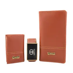 ست چرم مصنوعی مردانه سه تیکه GUCCI