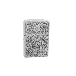 فندک گازی شعله ی شمعی طرح گل در دو رنگ نقره ای و برنجی
