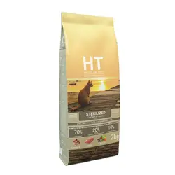 غذای خشک گربه عقیم شده HT با طعم مرغ و بوقلمون بسته 2 کیلوگرمی - پت شاپ آنلاین اورنگ پت