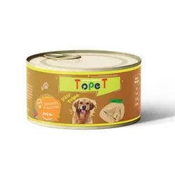 کنسرو تاپت برای سگ🐶 مدل پته با طعم سیرابی وزن 200 گرم - پت شاپ آنلاین اورنگ پت