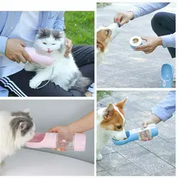 بطری آب و غذای مسافرتی مخصوص سگ و گربه - پت شاپ آنلاین اورنگ پت