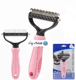 گره بازکن موی سگ و گربه دومینو با دسته ضد لغزش سایز بزرگ - پت شاپ آنلاین اورنگ پت