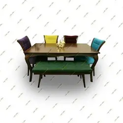 میز ناهار خوری مدل سون نیمکت دار