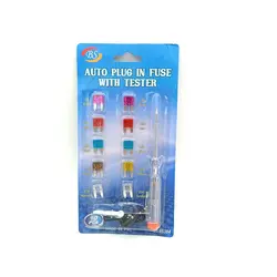 تستر برق خودرو به همراه 10 عدد فیوز بی اس مدل BS65384