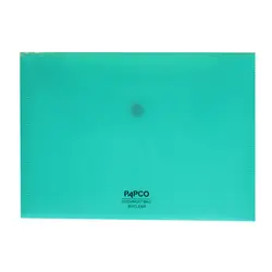 پوشه دکمه دار پاپکو مدل B5-ClearM بسته 10 عددی