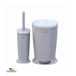 برس توالت و سطل زباله پدالی مدل ورونا ایمن آب (imenab)