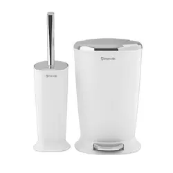 برس توالت و سطل زباله پدالی مدل ونیز ایمن آب (imenab)