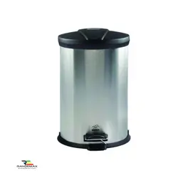 سطل زباله پدالی استیل 20 لیتری بهاز (Bahaz) با درب مشکی