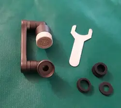 سرشیر چرخان مفصلی تمام برنجی 360 درجه دوحالته رنگ دودی - راندماکس