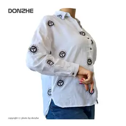 شومیز نخی گلدوزی شده طرح خورشید - فروشگاه پوشاک دانژه