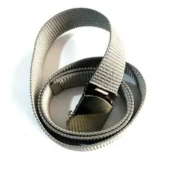 کمربند ابریشمی طوسی همراه با سگک فلزی