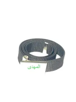 کمربند ابریشمی مشکی همراه با سگک فلزی