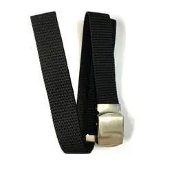 کمربند ابریشمی مشکی همراه با سگک فلزی