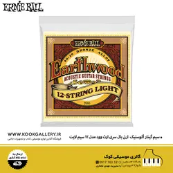 سیم گیتار آکوستیک ارنی بال سری ارث وود مدل ۱۲ سیم لایت