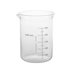 بشر شیشه ای چین ظرفیت ۶۰۰ میلی لیتر