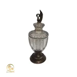 شکلات خوری کریستال شامپاینی پایه دار