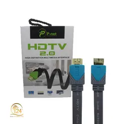 کابل Hdmi P-net 4K Ver2.0 مدل فلت به طول 1.5 متر