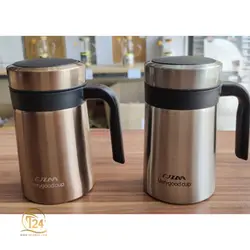 تراول ماگ استیل دسته دار
